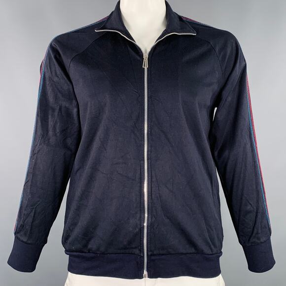 PS by PAUL SMITH Size L Black Multi Color Cotton Blend Zip Up Sweatshirt